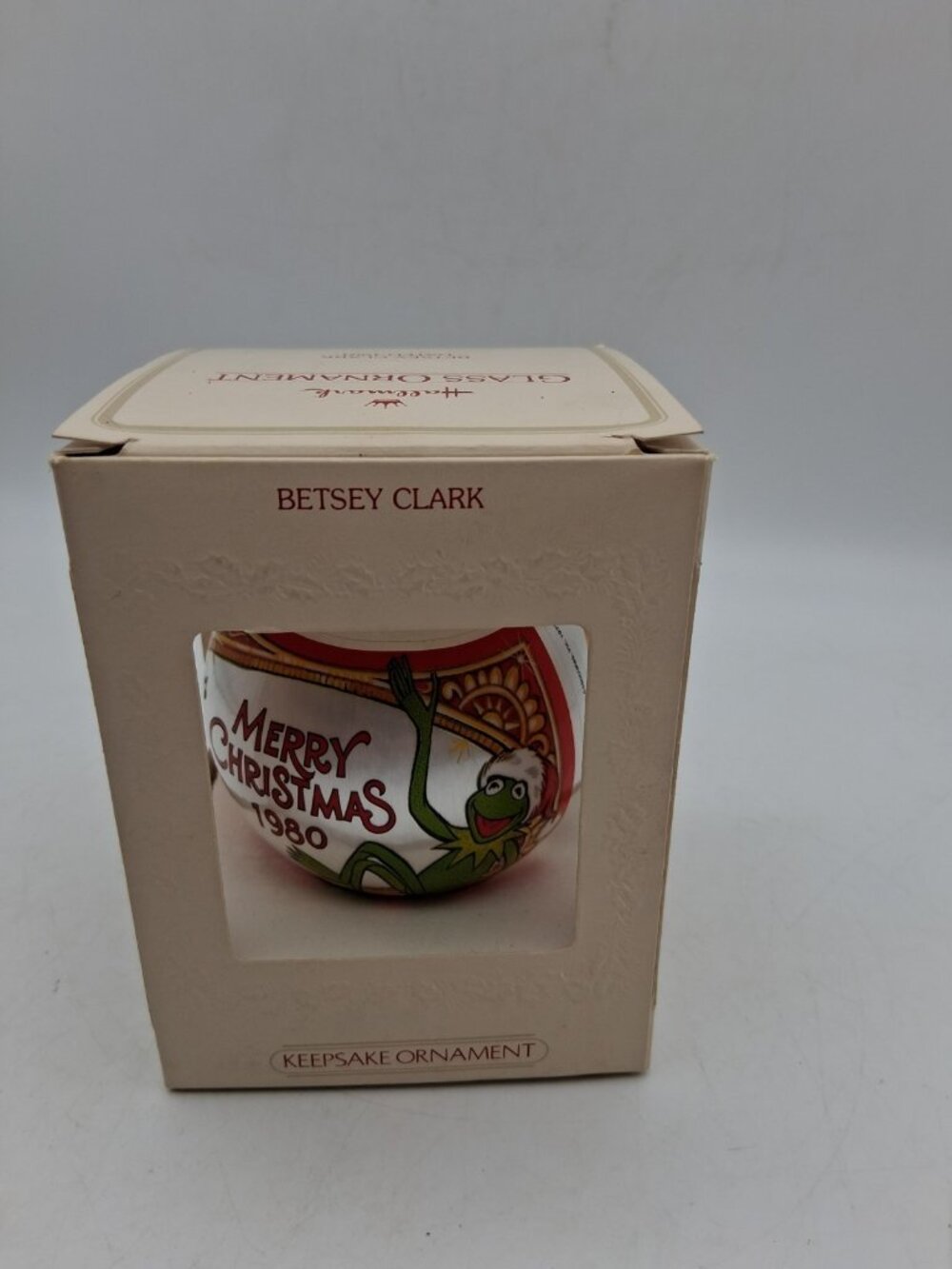 1980 Hallmark Muppets Christmas Ornament Kermit Miss Piggy Fozzie Satin Ball Vtg